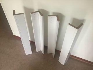 houten tafelpoten eettafelpoten losse hoekpoten L 77 cm wit, Ophalen, Zo goed als nieuw, Wit, Hout