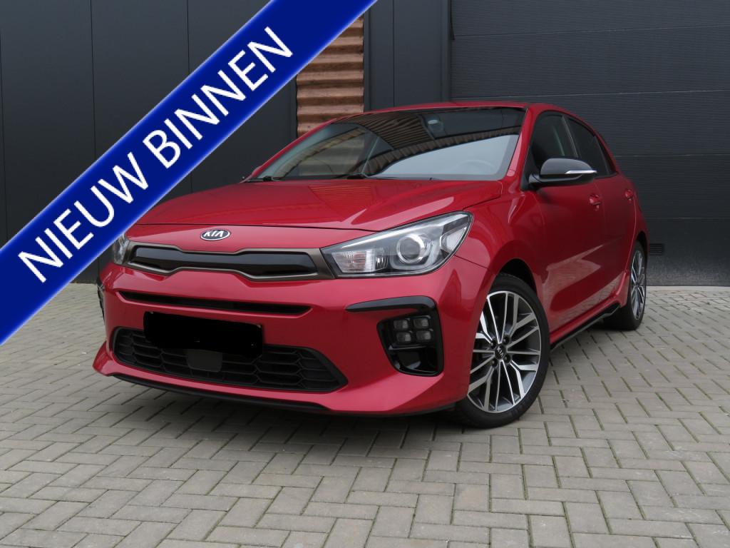 Kia Rio 1.0 TGDI GT-Line 120PK Airco Cr-Control CarPlay Led-, Voorwielaandrijving, 450 kg, Gebruikt, Leder en Stof