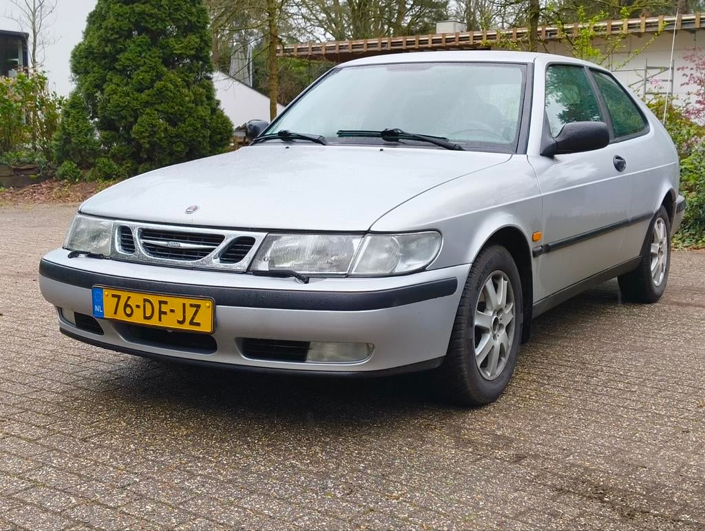1999 Saab 9-3 2.0i, Auto's, Stof, 4 cilinders, Handgeschakeld, Grijs
