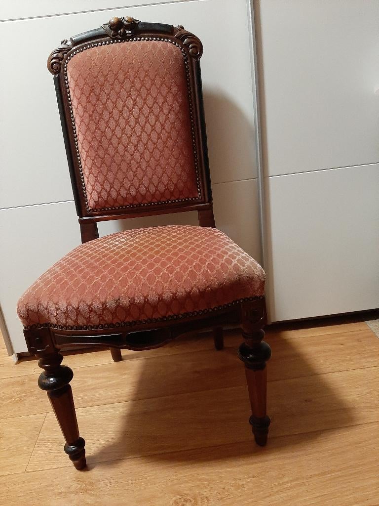 eetkamer stoelen, Huis en Inrichting, Stoelen, Gebruikt, Bruin, Vier, Hout