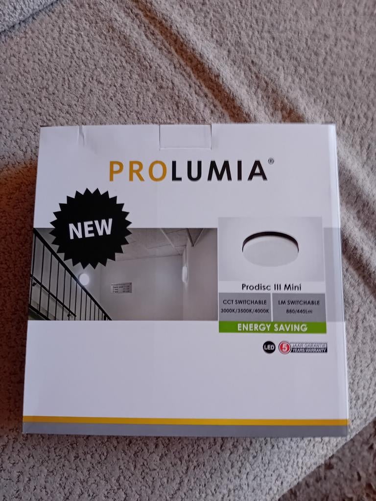 NIEUW in doos! Prolumia Prodisc III LED Plafondlamp, Dia. 26, Ophalen, Nieuw