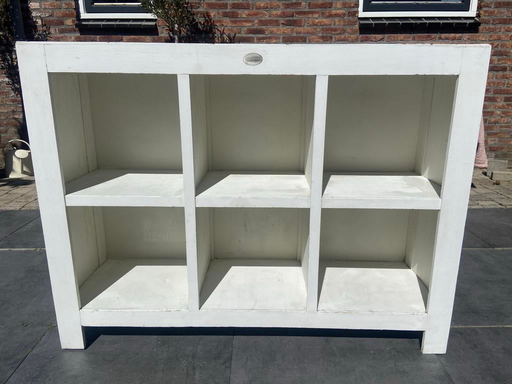 Riverdale wit houten kastje met 6 vakken, Huis en Inrichting, Kasten | Boekenkasten, Ophalen, Met plank(en), Gebruikt, 100 tot 150 cm