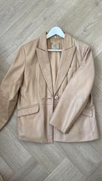 Leren jasje dames maat 40 ecru, Maat 38/40 (M), Beige, Ophalen of Verzenden, Jasje