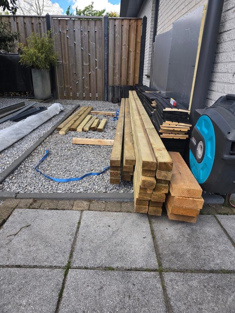 Geïmpregneerd Vuren Timmerhout - Diverse Lengtes, Doe-het-zelf en Verbouw, Hout en Planken, Balk, Vuren, 300 cm of meer, 50 mm of meer