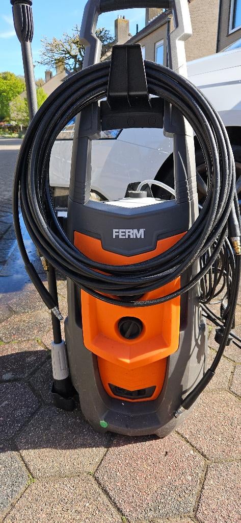 FERM GRM1026 hogedrukreiniger 2200Watt 170 bar op wielen, Gebruikt, Ophalen of Verzenden, Elektrisch, Ferm