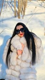 Mooie witte echte bontjas, Kleding | Dames, Jassen | Winter, Ophalen of Verzenden, Zo goed als nieuw, Maat 36 (S), Wit