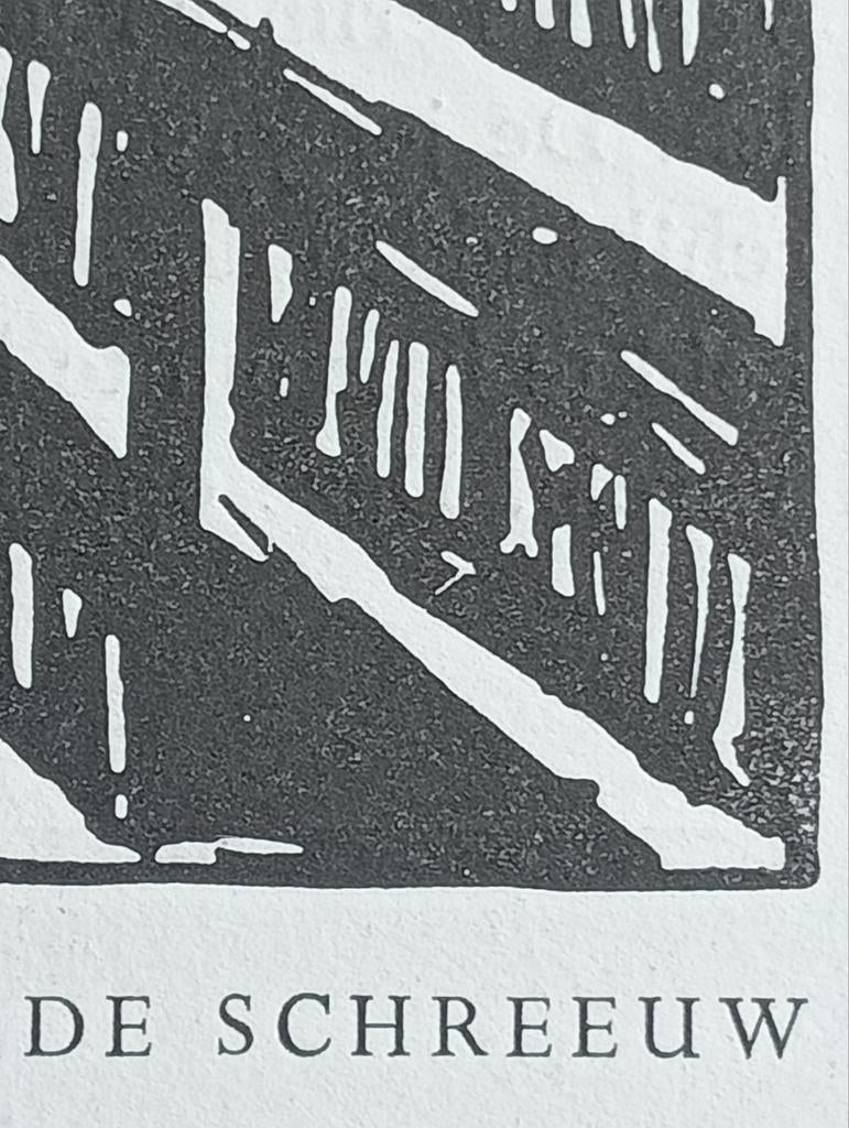 Edvard Munch Houtsnede De Schreeuw 1949, Ophalen of Verzenden