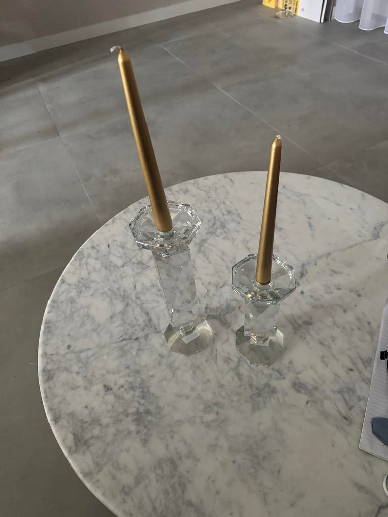 Kleine glazen rainbow kandelaar Richmond, Ophalen of Verzenden, Glas