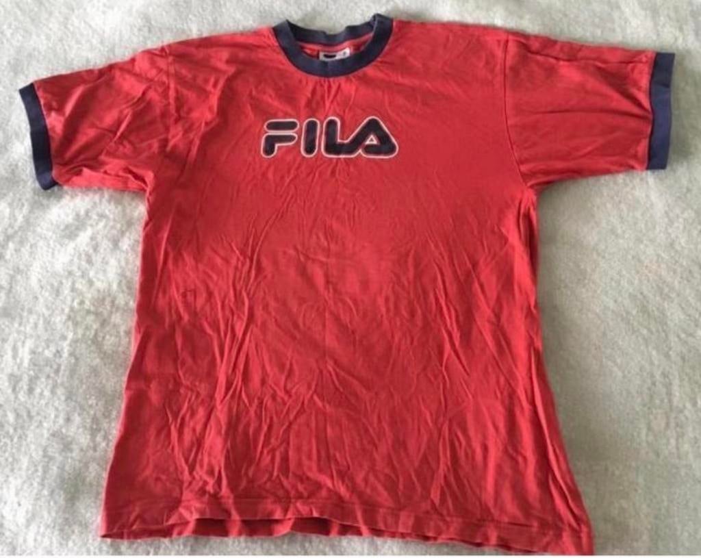 Fila Vintage Sport T-shirt - Comfortabel & Stijlvol Maat M, Ophalen of Verzenden, Gedragen, Maat 48/50 (M), Rood
