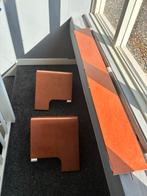 Auping Auronde ombouw/Hoofdplank 160cm Kersen, Ophalen, Gebruikt, Bruin, Tweepersoons