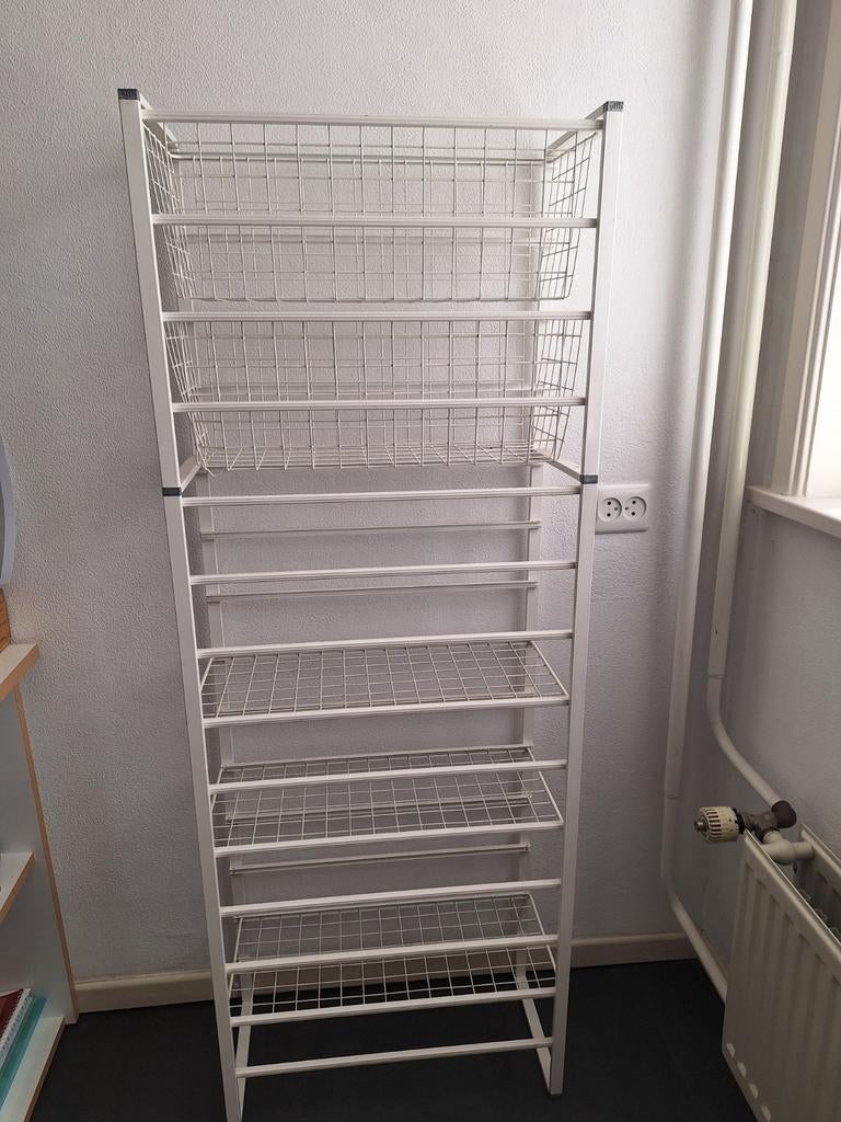 Rek met verplaatsbare mandjes/plankjes, Huis en Inrichting, Kasten | Stellingkasten, Ophalen