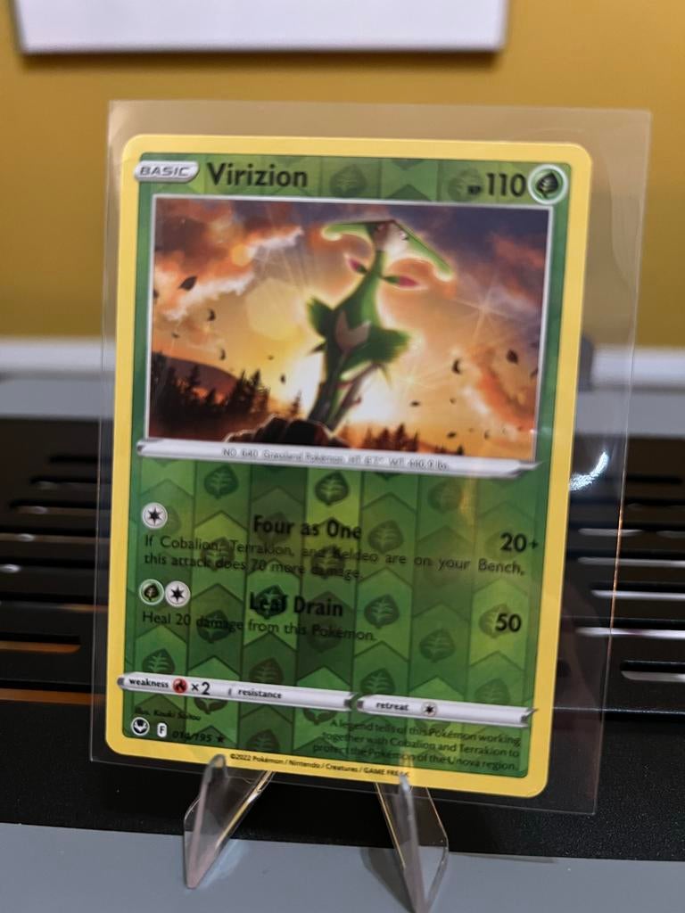 Pokémon Kaart Virizion 014/195 Reverse Holo, Ophalen of Verzenden, Zo goed als nieuw, Losse kaart