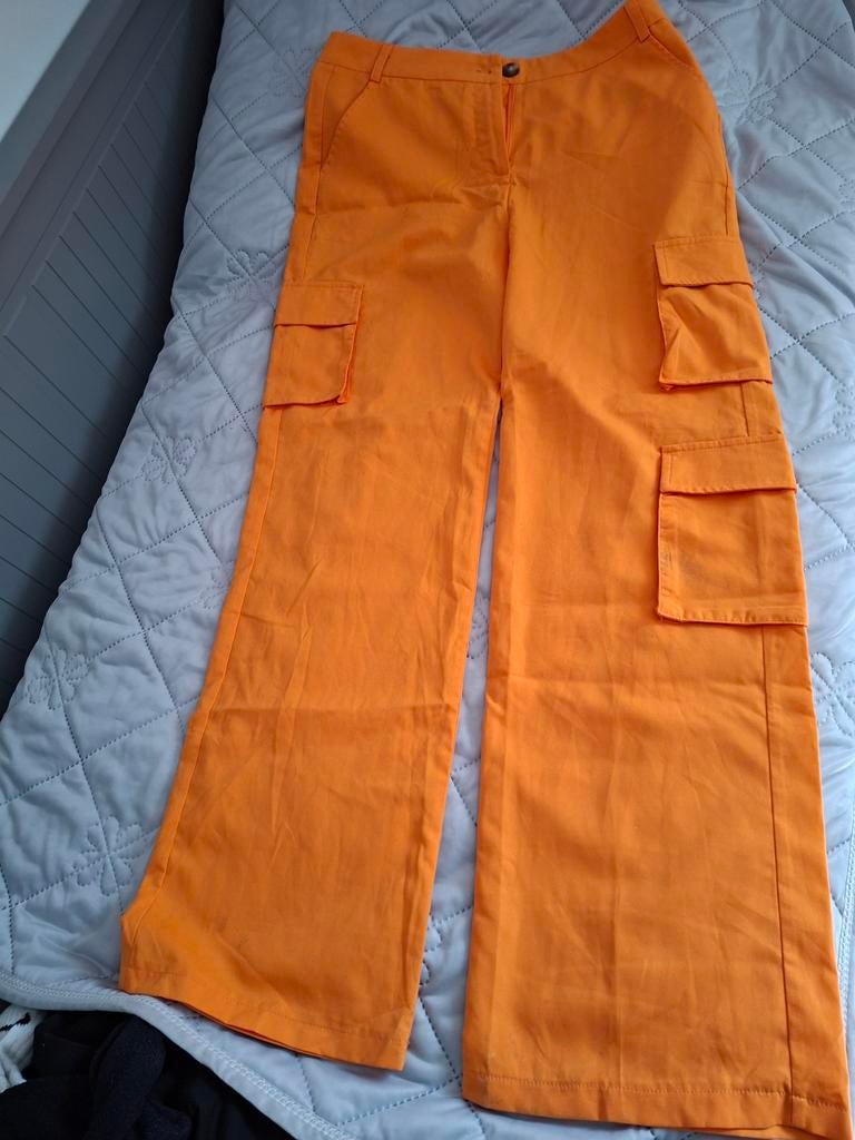 Boohoo Oranje Cargo Broek Maat L, Kleding | Dames, Boohoo, Maat 42/44 (L), Oranje, Ophalen of Verzenden