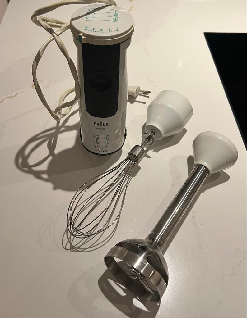 Braun Staafmixer met Garde en Mixer, Witgoed en Apparatuur, Keukenmixers, Gebruikt, 2 tot 3 liter, 3 snelheden of meer, Vaatwasserbestendig