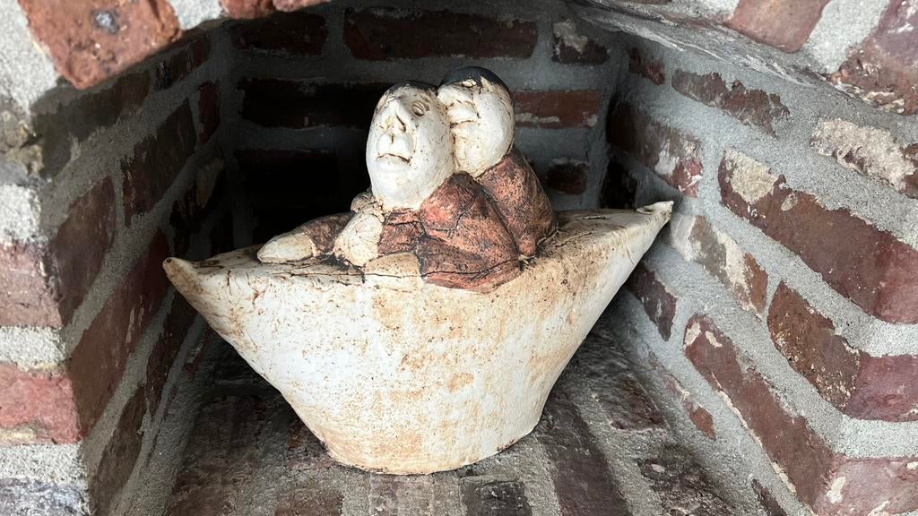 Sjer Jacobs keramiek bootje varen, Ophalen