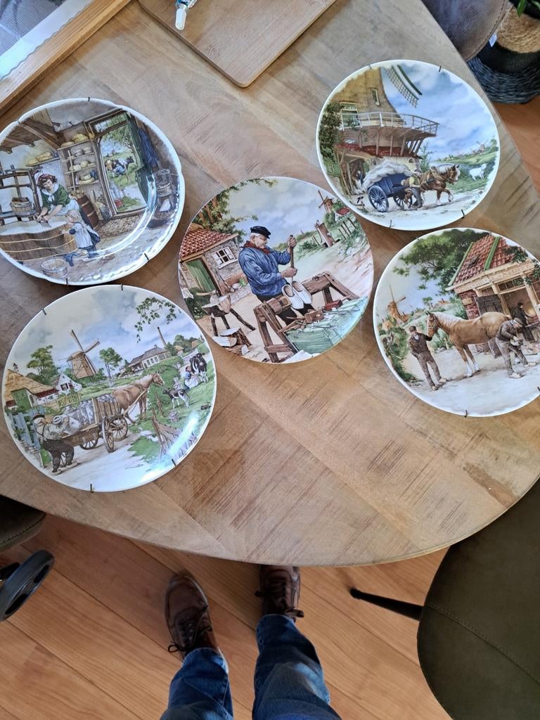 Wandborden boerentaferelen, Ophalen of Verzenden