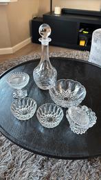 Schaaltjes en bakjes de grote karaf en schaal kristal, Ophalen, Zo goed als nieuw, Rond