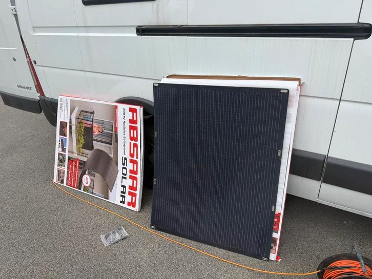 Flexibele Zonnepanelen Absaar 2x 200W (400W totaal), Doe-het-zelf en Verbouw, Zonnepanelen en Toebehoren, Nieuw, Paneel, 200 wattpiek of meer
