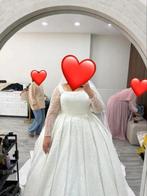 Exclusieve trouwjurk & kinajurk maat 52 – Nieuwstaat 6 maand, Ophalen, Zo goed als nieuw, Wit, Trouwjurk