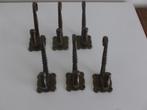 6 messing kapstokhaken, bronskleurig., Huis en Inrichting, Woonaccessoires | Kapstokken, Ophalen of Verzenden, Hout, Wandhaken