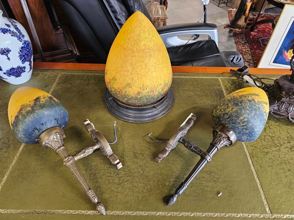 Antieke lampen set, Ophalen of Verzenden