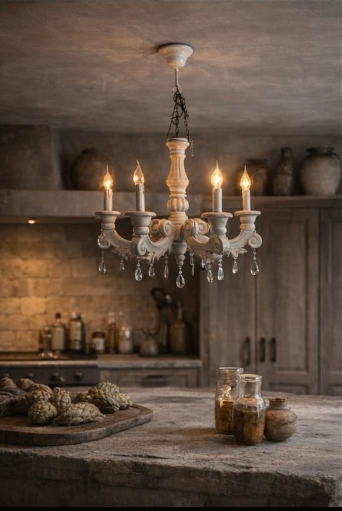 Hoffz Stijl Kroonluchter met Kristallen Hangers, Ophalen of Verzenden, Nieuw, Glas