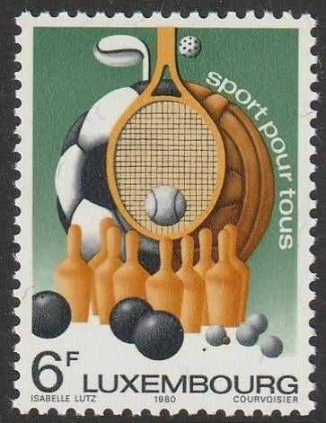 Luxemburg 1980 1011 Sport, Postfris, Ophalen of Verzenden, Luxemburg, Postfris