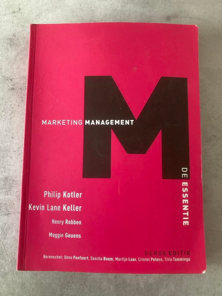 Marketing Management De Essentie - Derde Editie, Boeken, Ophalen of Verzenden, Gelezen, Economie en Marketing