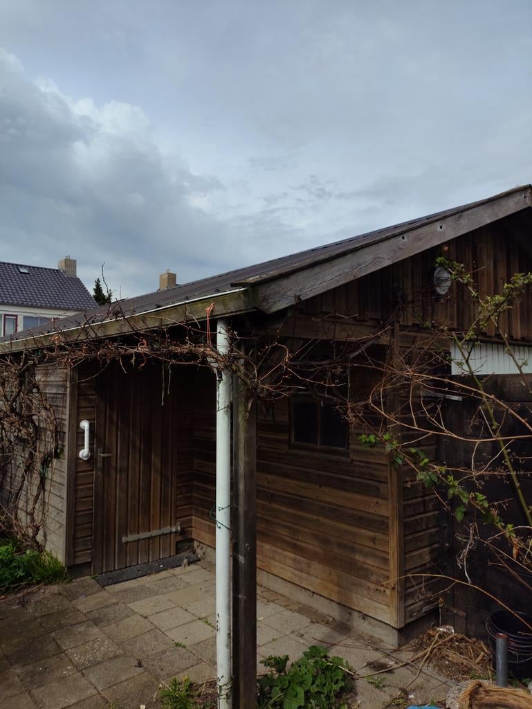 Zeer grote houten garage 7x5x3,3 m (lxbxh) prefab, Tuin en Terras, Overkappingen, Ophalen