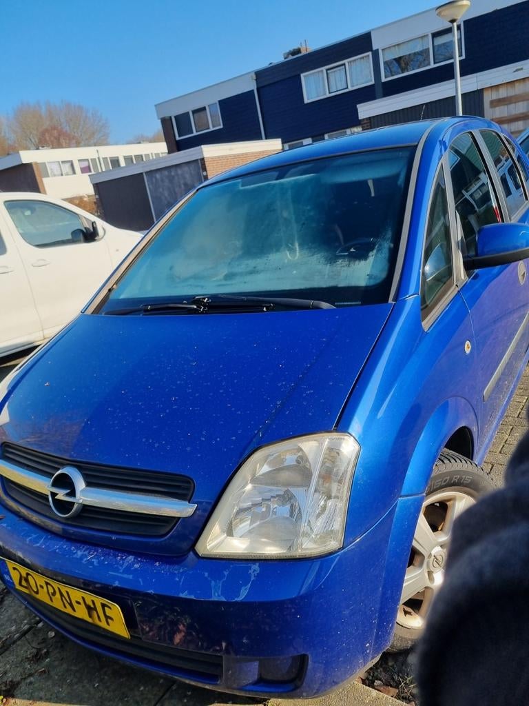Opel Meriva 1.6 16V 2004 Blauw LEES TEKST, Auto's, Voorwielaandrijving, Stof, Zwart, 4 cilinders