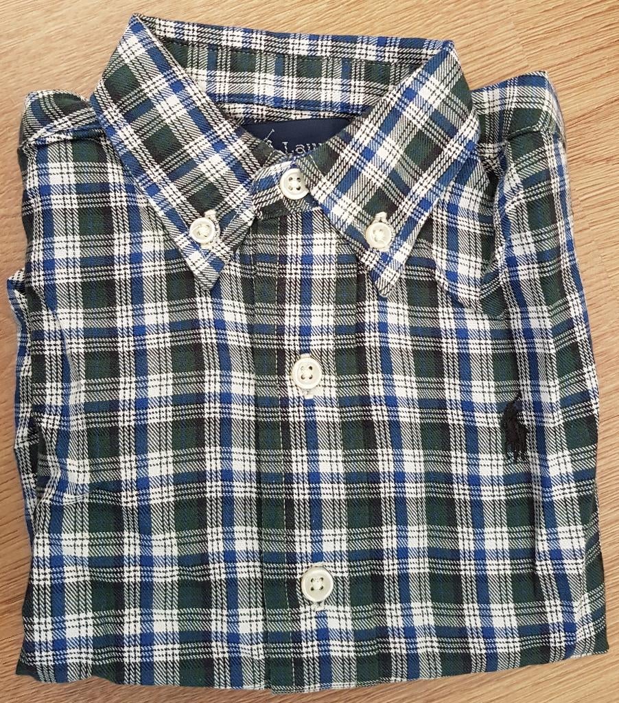 Geruit Ralph Lauren overhemd s/s maat 74 NIEUW (1948), Kinderen en Baby's, Babykleding | Maat 74, Nieuw, Ophalen of Verzenden