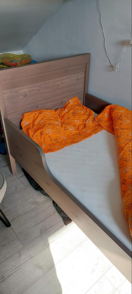 IKEA Kinderbedje Bruin 168x74 met Matras 70x160, Ophalen, 70 tot 85 cm, Zo goed als nieuw, Matras