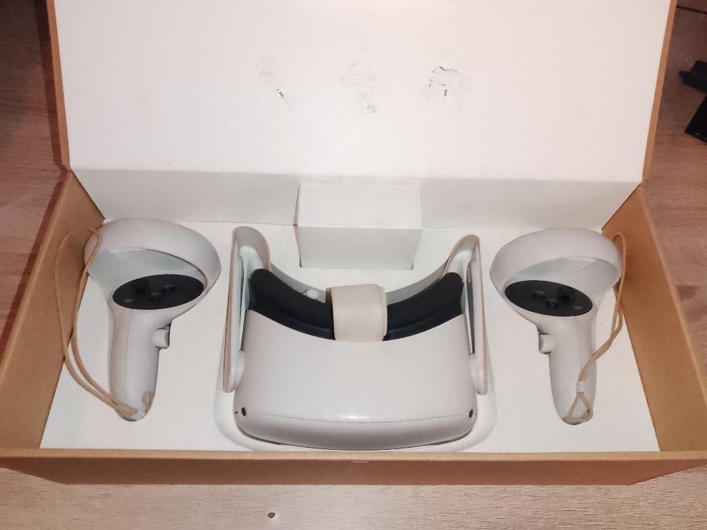 Oculus Quest 2 128GB, Spelcomputers en Games, Virtual Reality, Zo goed als nieuw, Overige platformen, VR-bril, Ophalen of Verzenden