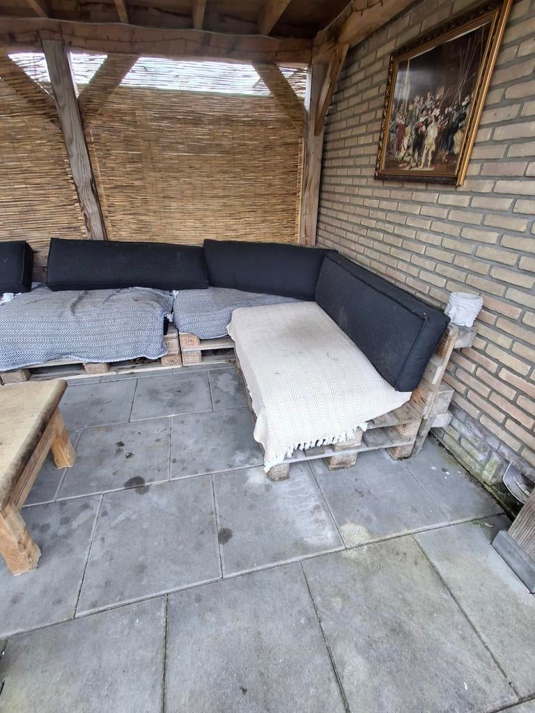 Bankstel tuin van pallets, Ophalen of Verzenden, Hout