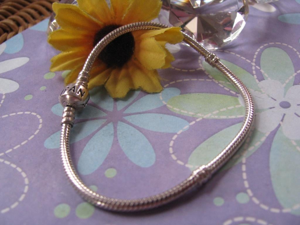 Pandora armband * 'n MOOIE & ECHT * 20 cm * bolclip sluiting, Ophalen of Verzenden, Zo goed als nieuw, Zilver, Zilver