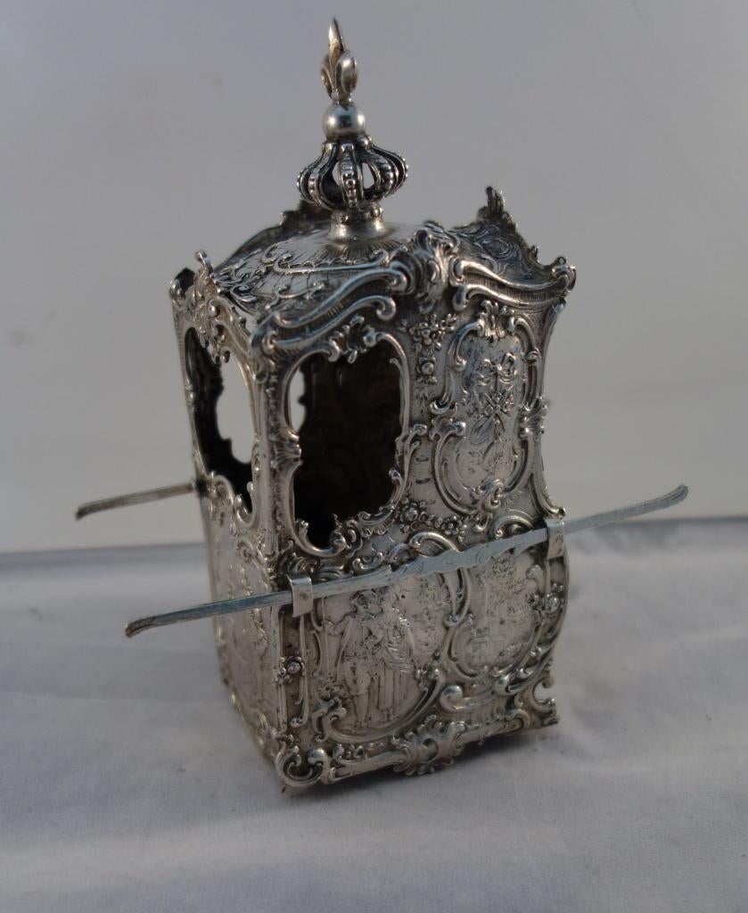 Antieke Zilveren Draagstoel Groot Sierobject, Antiek en Kunst, Ophalen of Verzenden, Zilver
