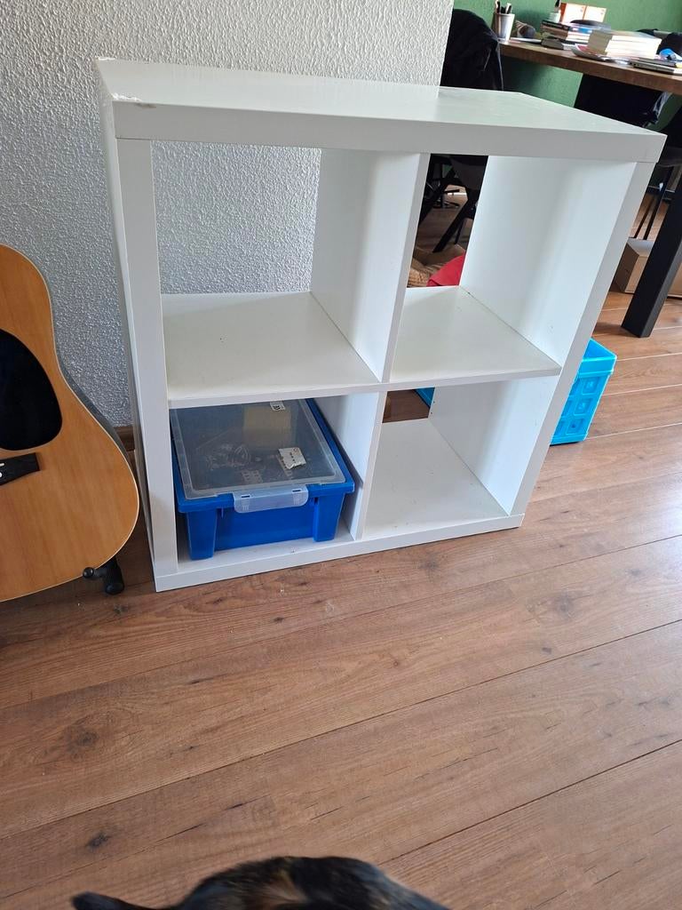 Witte IKEA Kallax kast 4 vaks, Ophalen, Zo goed als nieuw