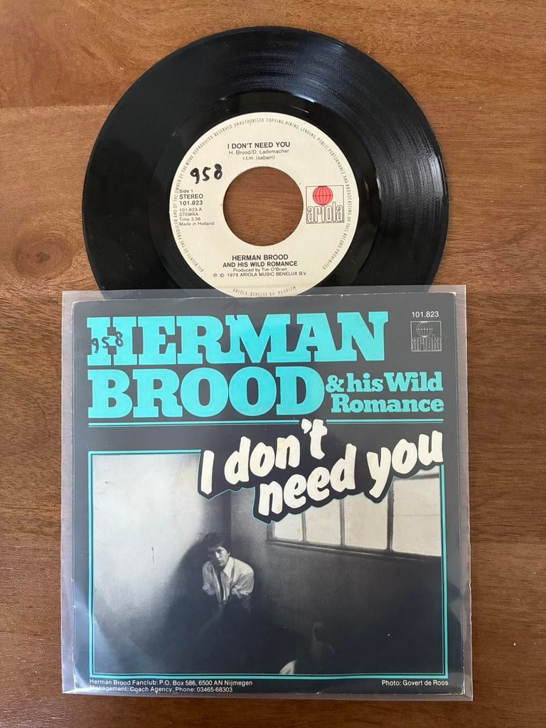 Herman Brood - I don’t need you, Cd's en Dvd's, Vinyl Singles, Ophalen of Verzenden, 7 inch, Single