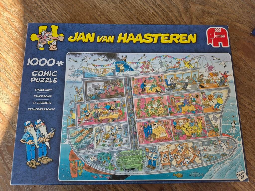 Jan van Haasteren Comic Puzzel Cruiseschip 1000 stukjes, Ophalen, 500 t/m 1500 stukjes, Gebruikt