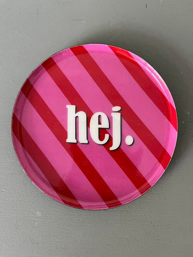 Schaaltje, mini tray met tekst, Ophalen of Verzenden, Zo goed als nieuw