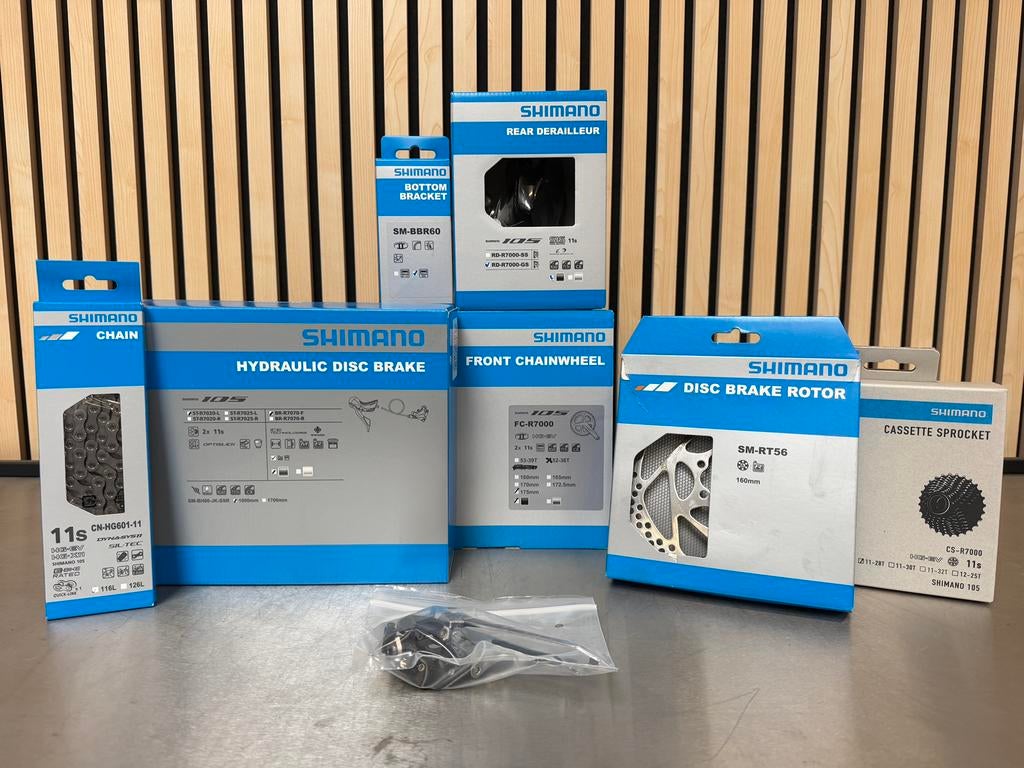 Shimano 105 R7000 Disc Groepset (11-speed) + Ultegra FD, Fietsen en Brommers, Fietsonderdelen, Ophalen of Verzenden, Nieuw, Racefiets