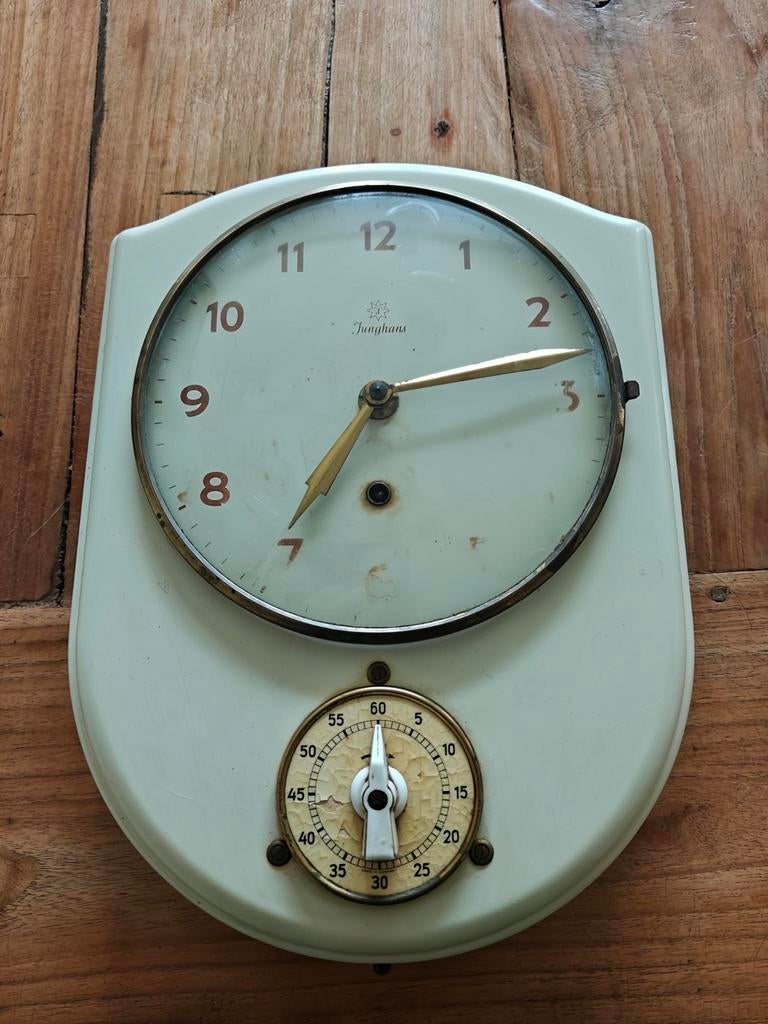 Junghaus wandklok 1950, Ophalen of Verzenden, Gebruikt, Wandklok