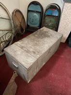 Stoere grijze kist, Huis en Inrichting, Woonaccessoires | Kisten, Ophalen, Gebruikt, 50 tot 100 cm, Minder dan 50 cm