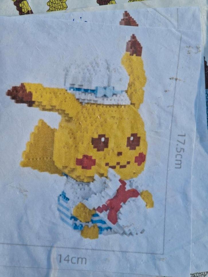 Nanoblocks Pikachu Bouwpakket, Kinderen en Baby's, Speelgoed | Bouwstenen, Nieuw, Overige merken, Ophalen of Verzenden