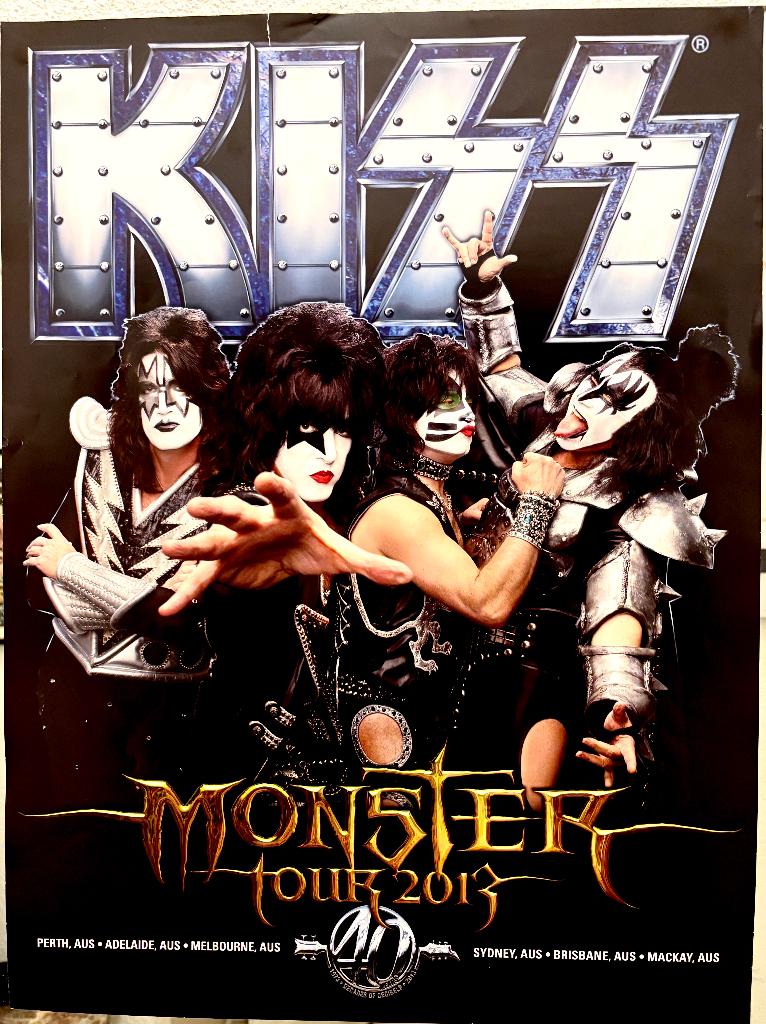 KISS. MONSTER TOUR 2012. Australia., Ophalen of Verzenden, Zo goed als nieuw, Poster, Artwork of Schilderij