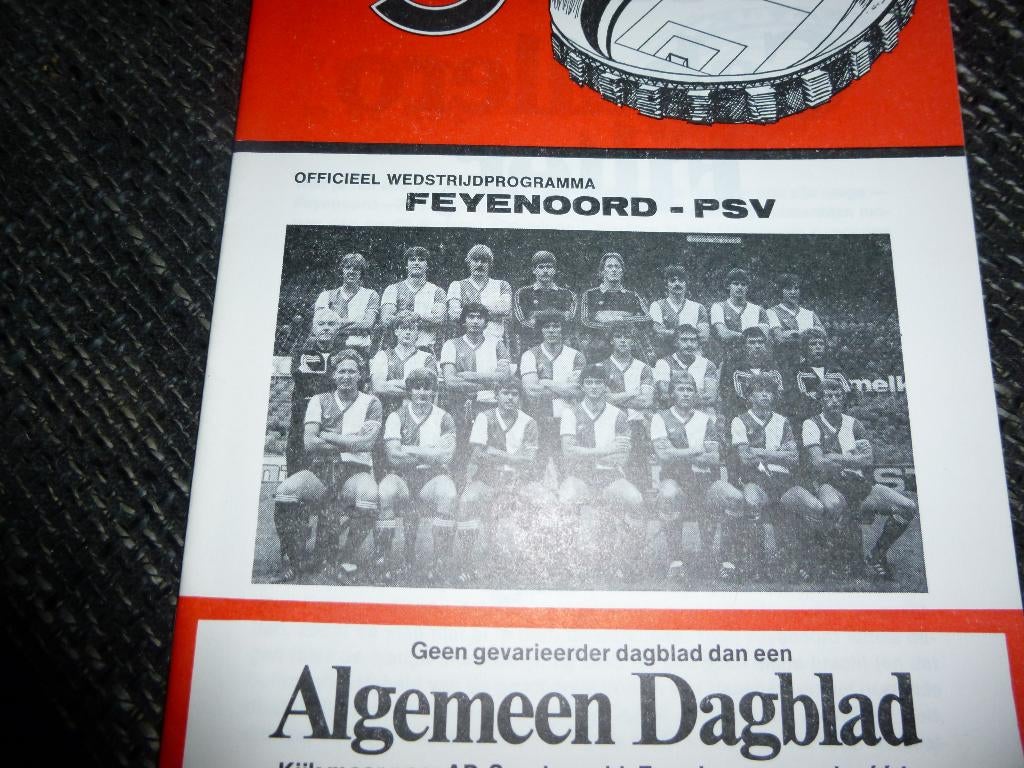 programma boekjes Feyenoord-PSV uit en thuis, Verzenden, Zo goed als nieuw, Feyenoord, Overige typen