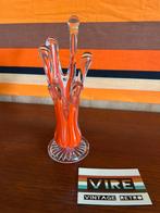 Vintage glazen oranje murano vaas, Ophalen of Verzenden, Huis en Inrichting