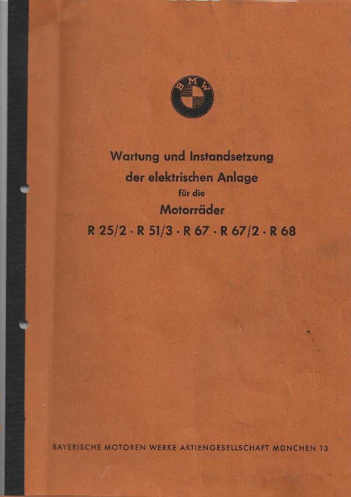 BMW R25 R51 R67 R68 electra onderhoud motor, Motoren, Handleidingen en Instructieboekjes, BMW, Ophalen of Verzenden