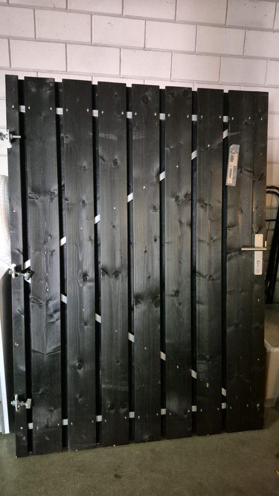 Nieuwe Tuindeur Zwart 120x180 of 90x180 incl. Slot & Sleutel, Met poort, Nieuw, Ophalen of Verzenden, Tuinhek