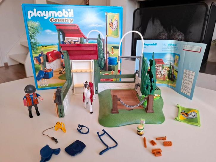 Playmobil paardenwasplaats 6929, Kinderen en Baby's, Speelgoed | Playmobil, Zo goed als nieuw, Complete set, Ophalen of Verzenden